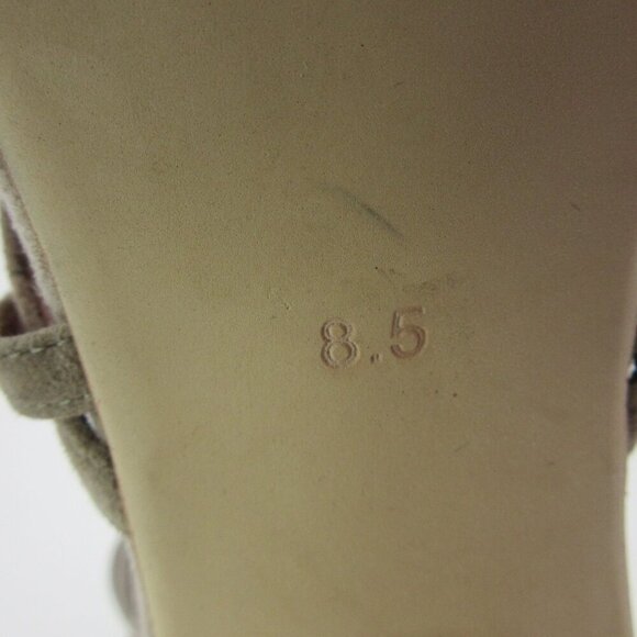 Jeffrey Campbell Despina Suede Ankle Cuff Block Heel Sandals Women's 8.5 Tan - Picture 6 of 7